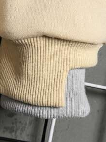 Men Letter Patched Detail Drop Shoulder Drawstring Hoodie