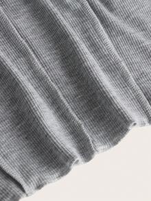 Thiếu niên cô gái Ren Mộc nhĩ áo có mũ Áo thun - Màu Xám nhạt - Xem 6