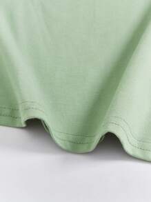 青少年女孩太陽&字母圖案T恤