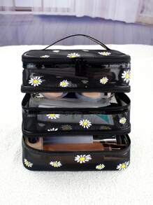 简约时尚双层化妆包收纳包