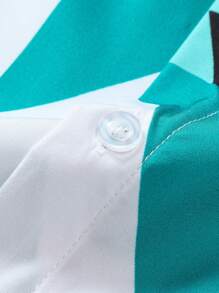 Manfinity Homme Men Geo Print Shirt Without Tee - Green - View 6