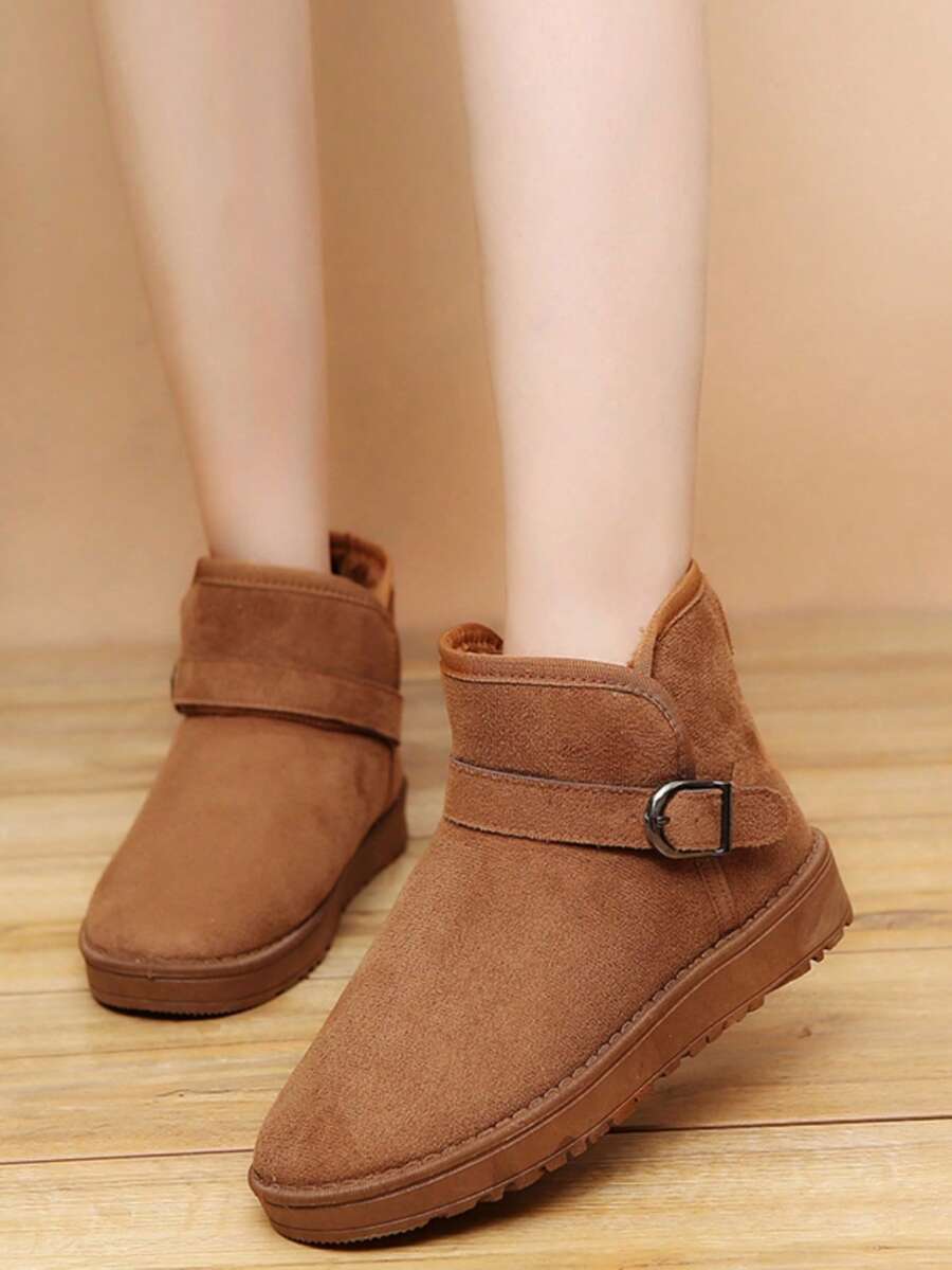 Botas De Nieve Cálidas Y De Moda Para Mujer - Marrón - Ver 1