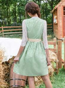 Chiquease Floral Print Belted Dress Without Tee Country Dress