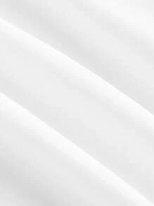 SHEIN MOD Solid Drop Shoulder Crop Shirt - White - View 3