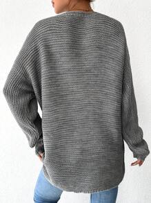 Maglione monocolore con manica a pipistrello