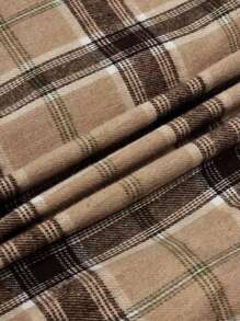 Cozy Pixies Baby Girl Plaid Print Peter-pan Collar Dress - Coffee Brown - View 4