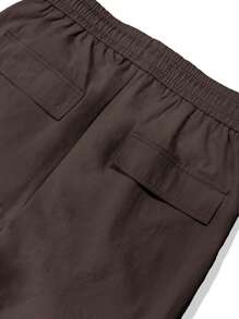 Manfinity EMRG Men Flap Pocket Side Cargo Trousers - Coffee Brown - View 7