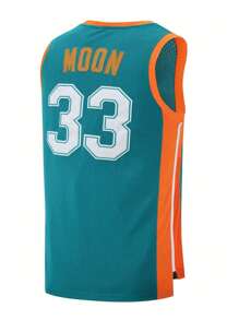 Manfinity Sport Corelite Men Letter Graphic Contrast Trim Sports Tank Top Workout Tops - Cadet Blue - View 2