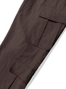 Manfinity EMRG Men Flap Pocket Side Cargo Trousers - Coffee Brown - View 6