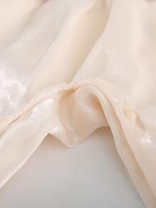 Peninsula Baby Baby Girl Solid Ruffle Trim Jumpsuit With Headband - Apricot - View 4