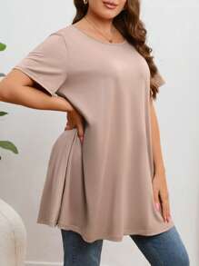 Firerie 大碼素色長款T恤