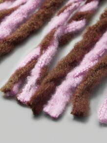 ROMWE 1pc Women Plaid Pattern Fringe Hem Scarf - Multicolor - View 9