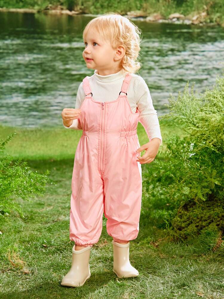 2pcs Baby Girls' Casual Cute Print Fleece Hooded Jacket And Elastic Waist Pants Set, Medium Thickness