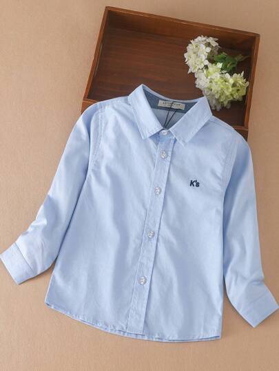 Boys' Long Sleeve Collared Lightweight Shirt, Spring/Autumn