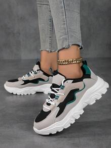 新到貨女款厚底厚粗鞋,白色運動鞋舒適透氣