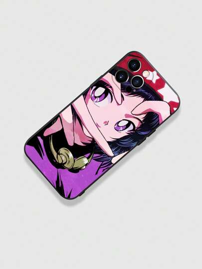Konoumi 1 pieza Funda de silicona con estampado de figura de dibujos animados compatible con iPhone