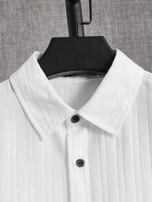 GENTILAND Men Solid Button Front Shirt Without Tee - White - View 5