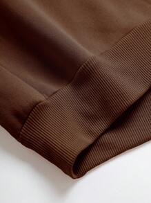 INAWLY Plus Letter Graphic Thermal Lined Sweatshirt, For Winter Graduation,Back To School,Graduation,Teacher For Women,Back To School Pullover Fall Autumn - Brown - View 3