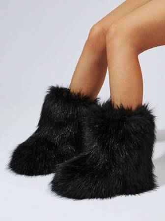 2025款女士长靴，冬季保暖防滑过膝长靴，时尚雪地靴，毛绒靴