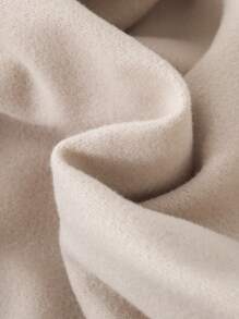 SHEIN Tween Girl Button Front Hooded Teddy Lined Overcoat