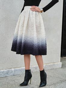 GENKIRA 漸層喇叭半身裙 - 彩色 - 查看 6