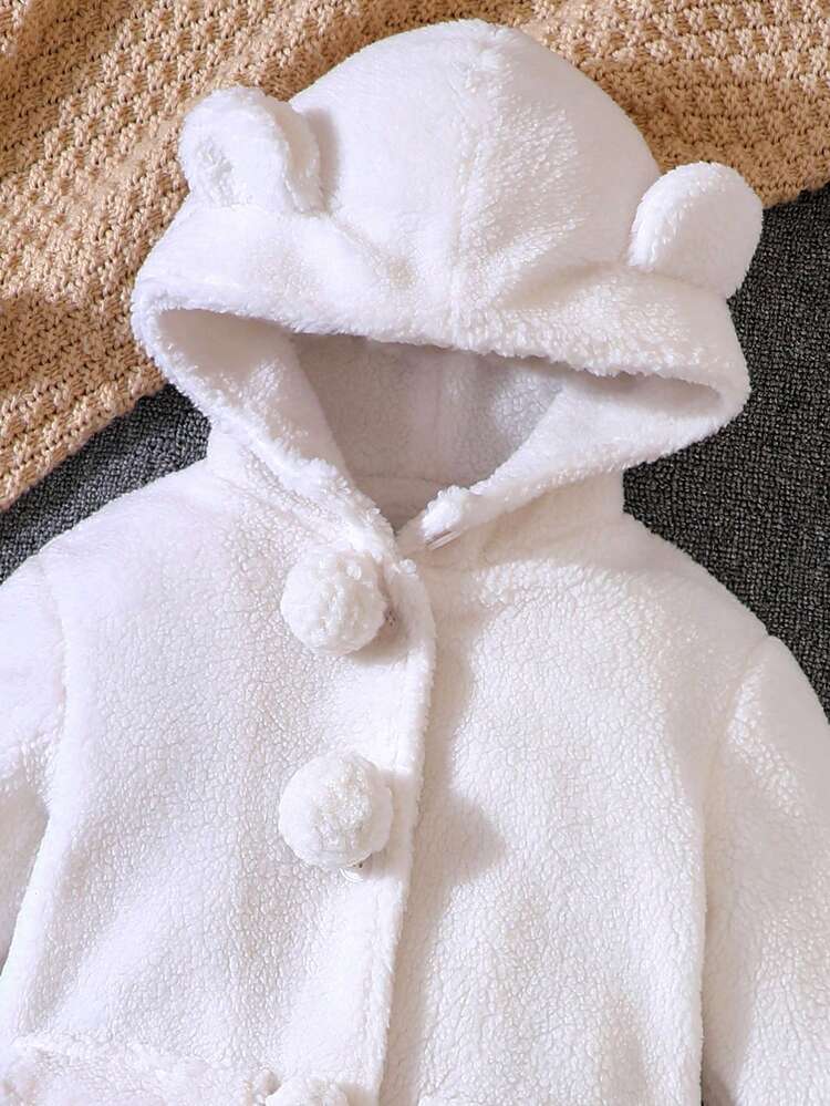 Young Girl 3D Ear Design Hooded Coat