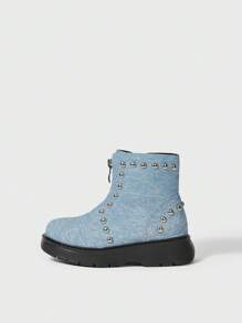 de moda para niños Shorts mezclilla Botas con de metal Decoración