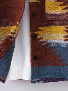 SHEIN Young Boy Geo Print Pocket Patched Overcoat Without Tee - Multicolor - View 5