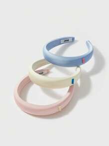 4入組時尚馬卡龍顏色髮箍套裝適合女孩日常穿著,沙灘派對,返校