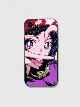 Konoumi 1 pieza Funda de silicona con estampado de figura de dibujos animados compatible con iPhone