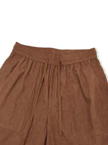 Manfinity Hypemode Nam Túi nghiêng Quá lớn Vải to sợi Quần - màu nâu - Xem 6