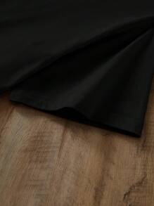 INAWLY Plus Floral And Letter Graphic Tee - Black - View 4