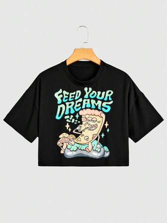 Atosha تي شيرت قصير صور رسوم كارتون