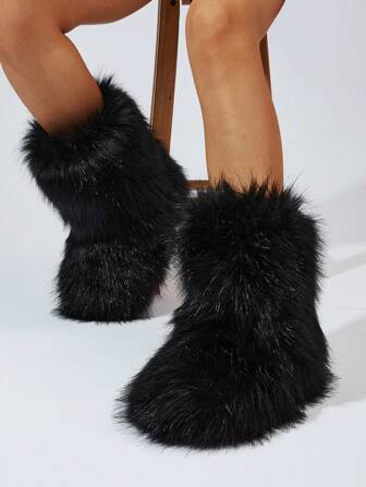 2025款女士长靴，冬季保暖防滑过膝长靴，时尚雪地靴，毛绒靴