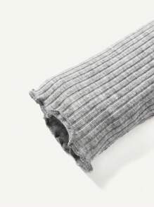 Cozy Pixies Bebé niña 2 piezas Camiseta ribete en forma de lechuga tejido de canalé - Multicolor - Ver 6