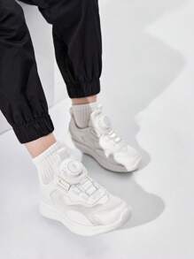 الموضة أساسي كل المطابقة عصري ولد أبيض حذاء رياضي للجري و مريح حذاء رياضي - أبيض - مشاهدة 3