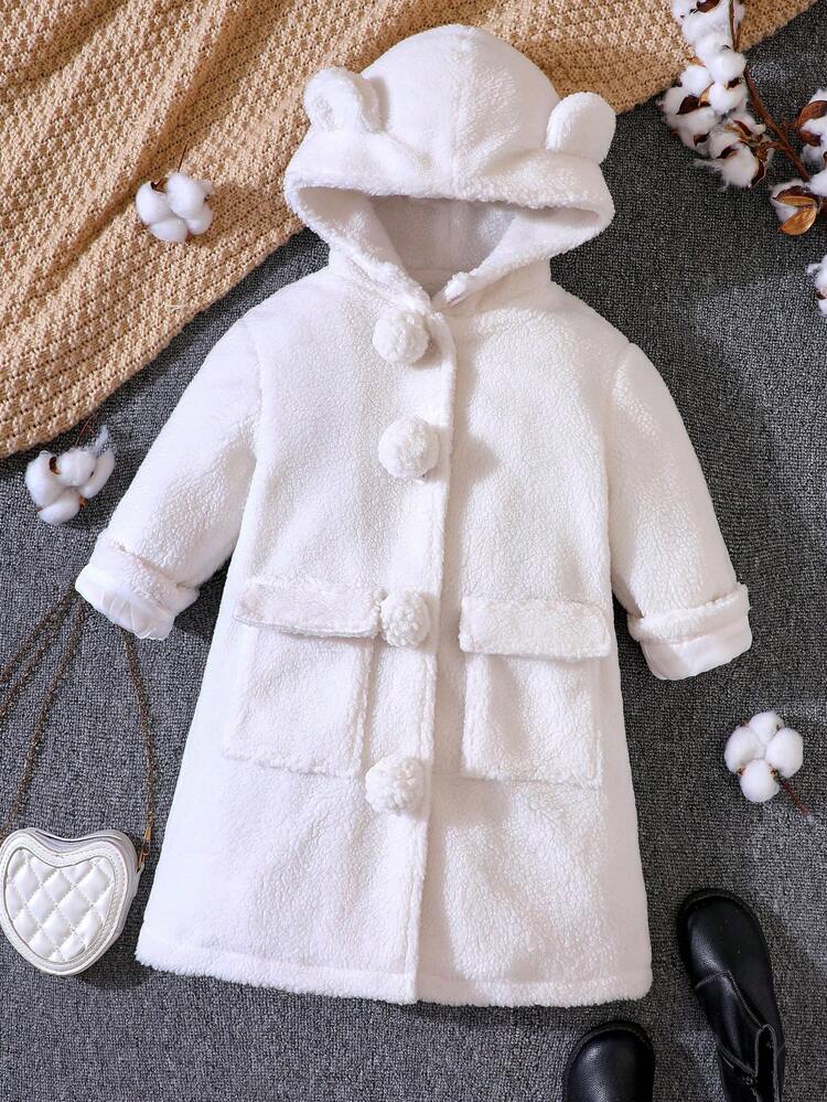 Young Girl 3D Ear Design Hooded Coat