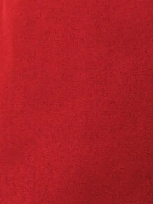 SHEIN Clasi Chất rắn Tie Trước Hem cao thấp Đầm - Đỏ - Xem 3