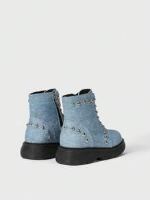 de moda para niños Shorts mezclilla Botas con de metal Decoración