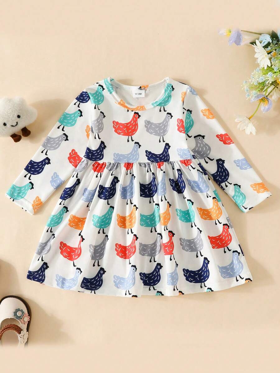 Cartoons Kleider für Mädchen im Babyalter - Beige - Übersicht 1