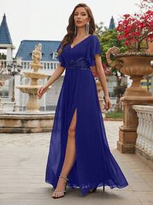 UNITHORSE Sexy Backless Sequin Bodycon Dress, Bridesmaid Dress, Birthday Women Outfits, Graduation Dress, Formal Dress - Royal Blue - View 7