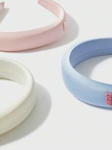 4入組時尚馬卡龍顏色髮箍套裝適合女孩日常穿著,沙灘派對,返校