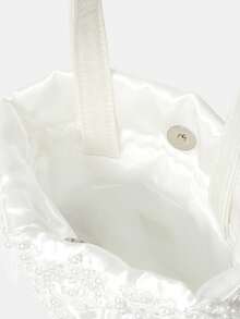 SHEIN Belle Mini Women's Drawstring Design Evening Bag - White - View 10