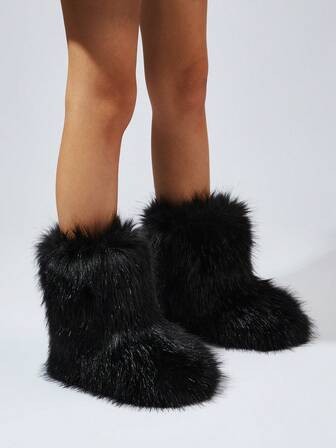 2025款女士长靴，冬季保暖防滑过膝长靴，时尚雪地靴，毛绒靴