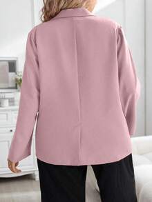 SHEIN Clasi 大碼西裝領捲邊袖開門襟西裝外套