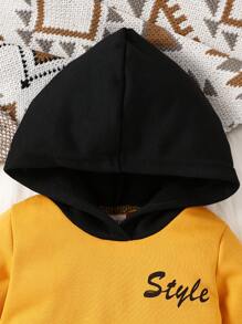 Đứa bé trai Đồ họa Chữ cái Hai âm Áo Hoodie & Quần thể thao - Nhiều màu - Xem 4