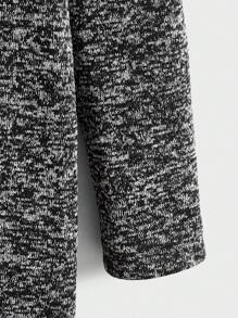 Manfinity VCAY 男士拉链泰迪熊内衬连帽大衣（不含毛衣），适合秋冬 - 深灰色 - 查看 5