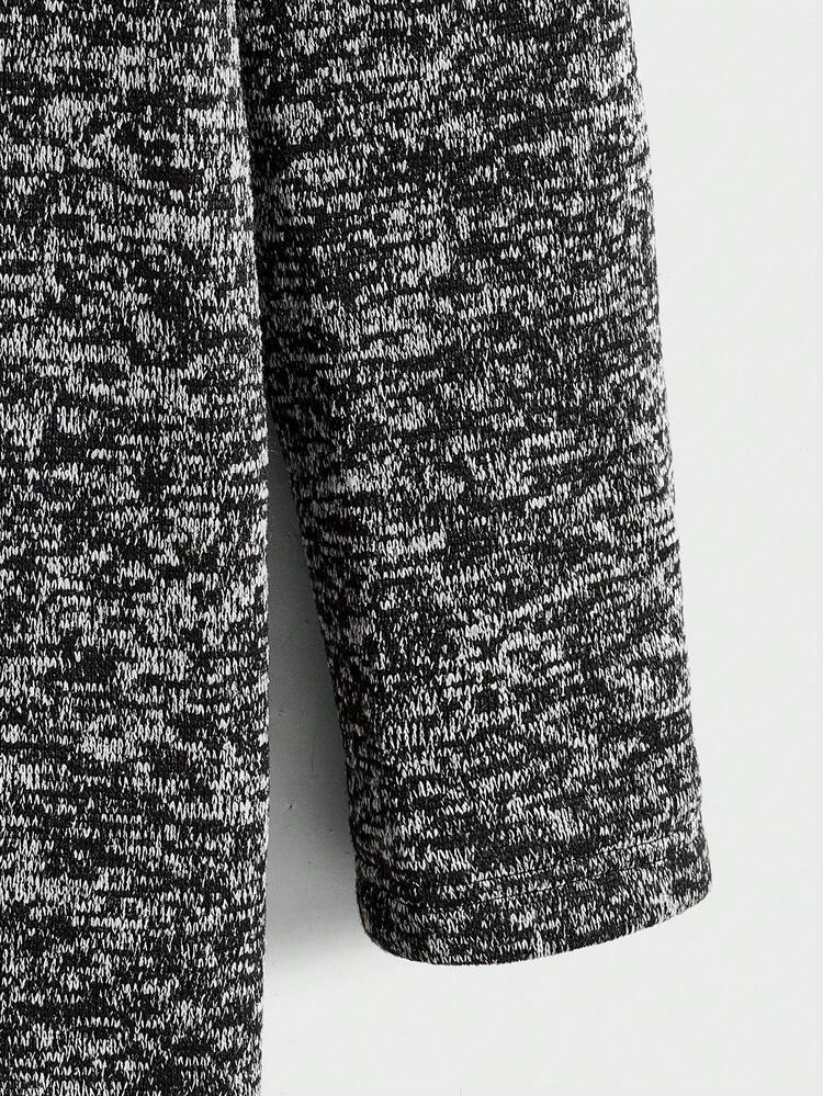 Men Zip Up Teddy Lined Hooded Coat Without Sweater, For Fall Winter