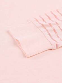 CILKOO 條紋插肩袖T恤 - 粉色 - 查看 7