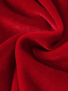 Souflis Souflis 女婴荷叶边饰荷叶袖连衣裙和帽子，圣诞节 - 酒紅色 - 查看 5